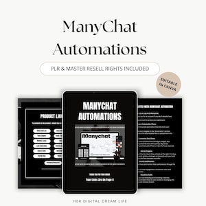 Manychat Automation Templates Plr, Master Resell Rights, Private Label Rights, Done For You ManyChat Automation Flows, Digital Marketing