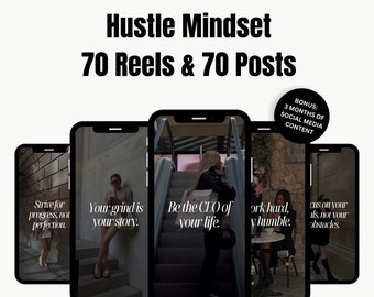 Hustling Mindset Reels with Master Resell Rights (MRR) and Private Label Rights (PLR), Luxury Faceless Reels for Instagram Content
