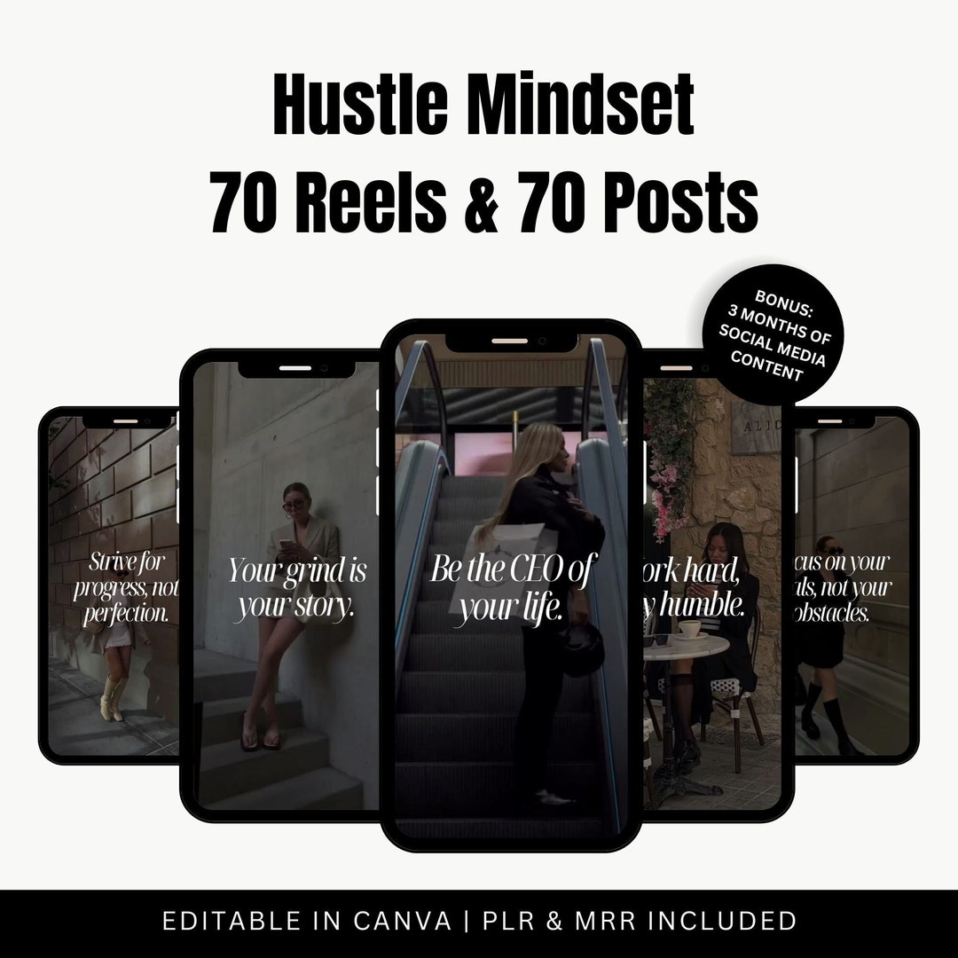 Hustling Mindset Reels With Master Resell Rights (MRR) and Private ...