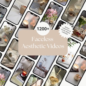 1200+ Aesthetic Faceless Reels Videos with Master Resell Rights (MRR), Done for You Social Media Templates, Faceless Digital Marketing PLR