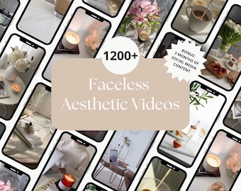 1200+ Aesthetic Faceless Reels Videos with Master Resell Rights (MRR), Done for You Social Media Templates, Faceless Digital Marketing PLR