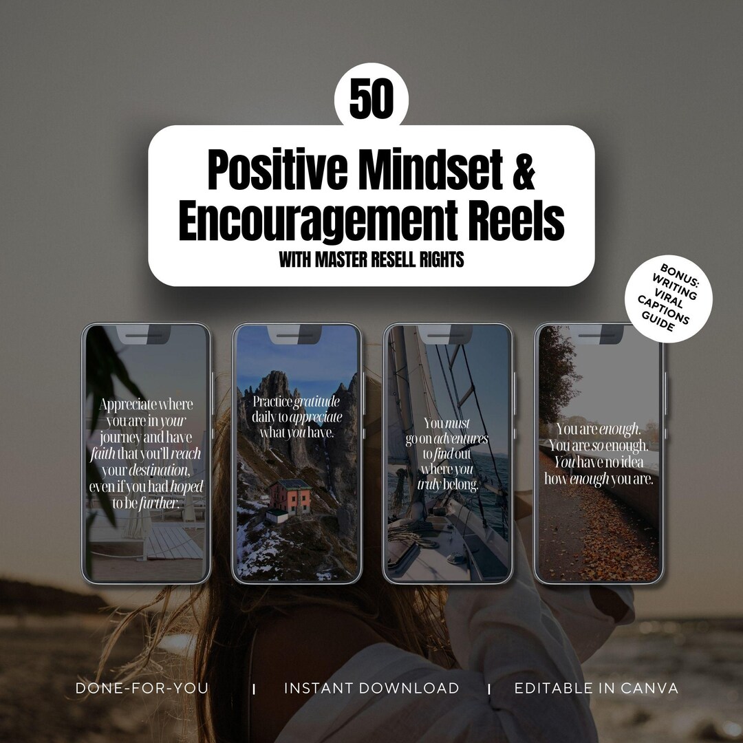 Mindset Reels With Hooks With Master Resell Rights (MRR) and Private ...
