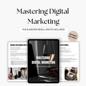 Digital Marketing Guide with Master Resell Rights (MRR) and Private Label Rights, Done for You Plr Digital Product