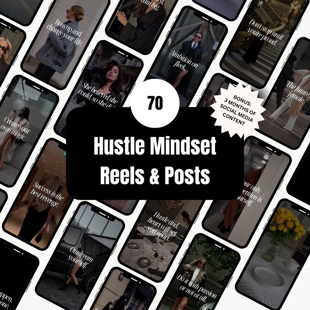 Hustling Mindset Reels With Master Resell Rights (MRR) and Private ...