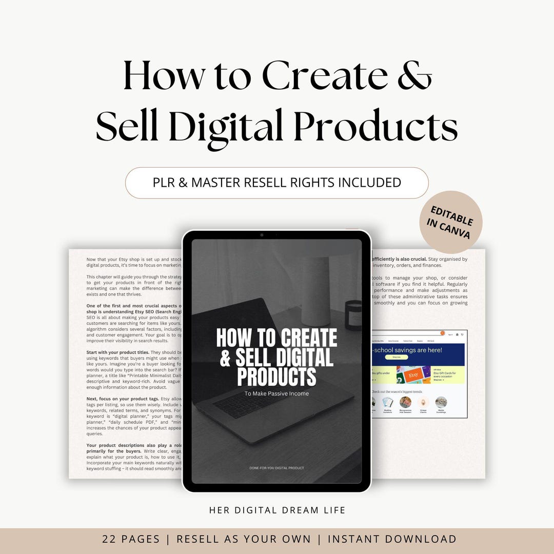How to Create and Sell Digital Products Guide With Master Resell Rights ...