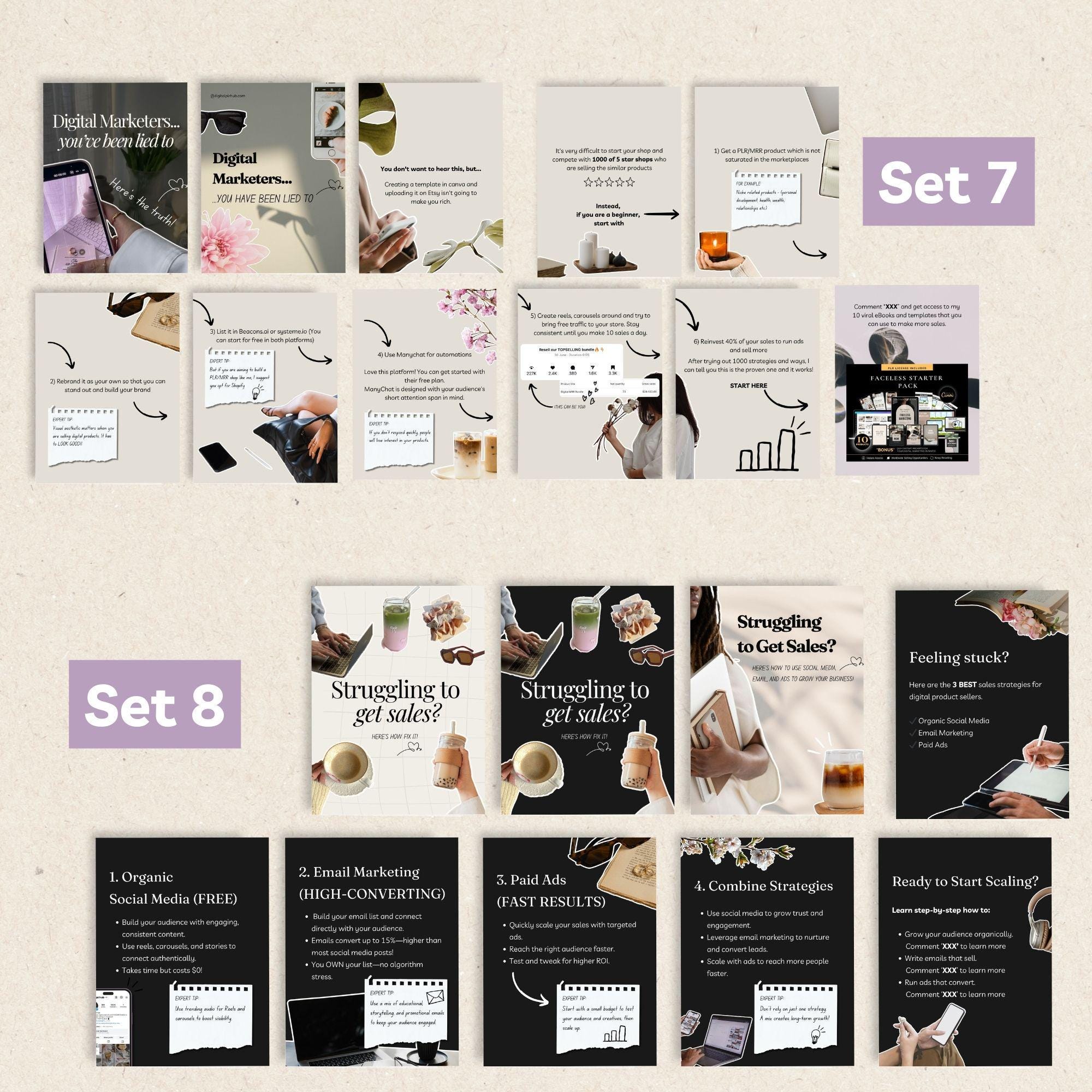 85 Aesthetic Instagram Carousel Template, Viral Social Media Templates ...