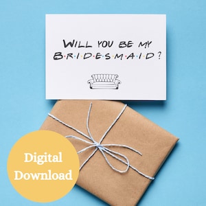 Police de caractère « Will You Be My Bridesmaid » ? Carte imprimable - Une proposition élégante