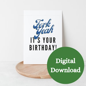 Gabel Ja, es ist dein Geburtstag! (Die Gute-Platz-Inspirierte Karte) Sofort-Download