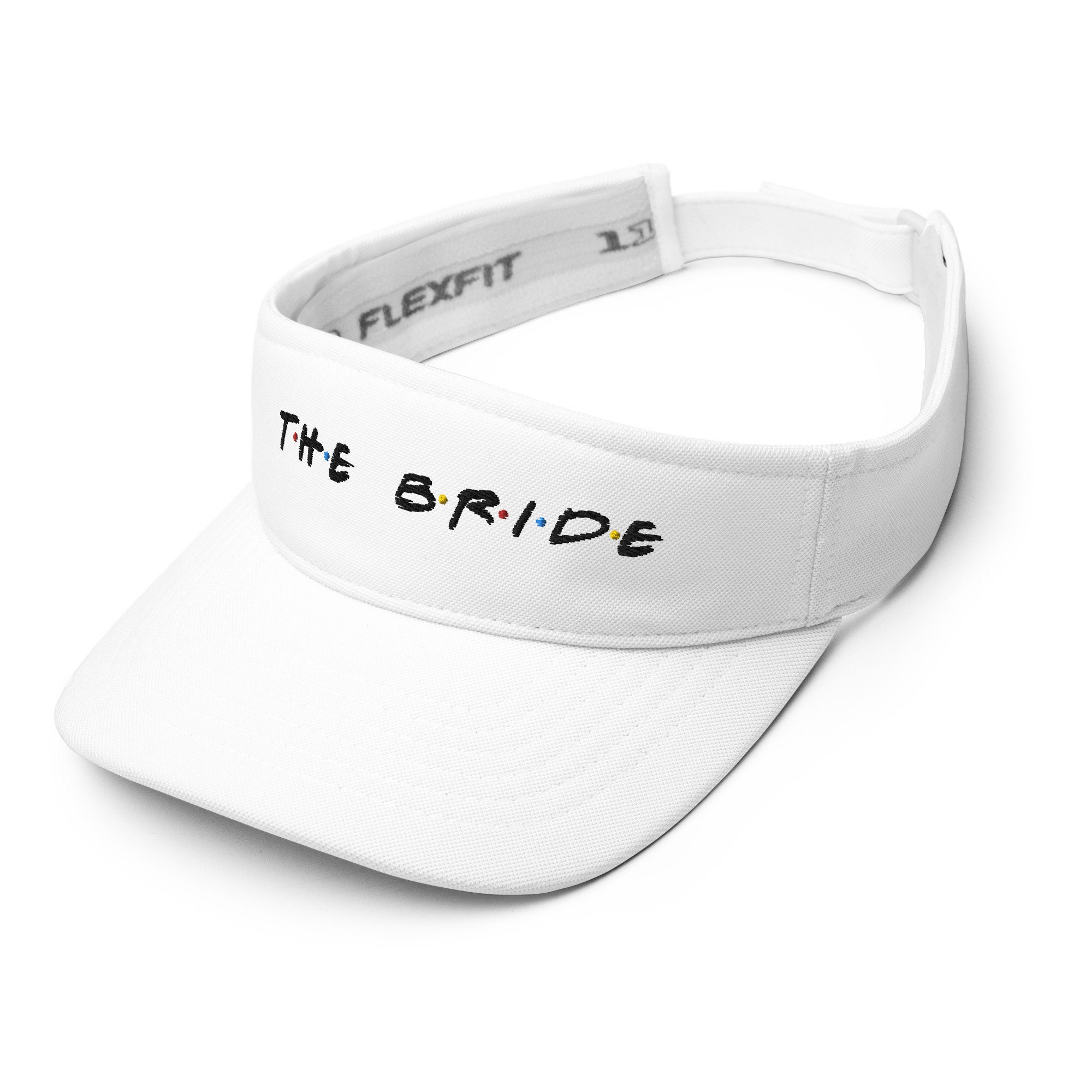 The Bride White Visor - Friends Font Bridal Accessory for Bachelorette ...