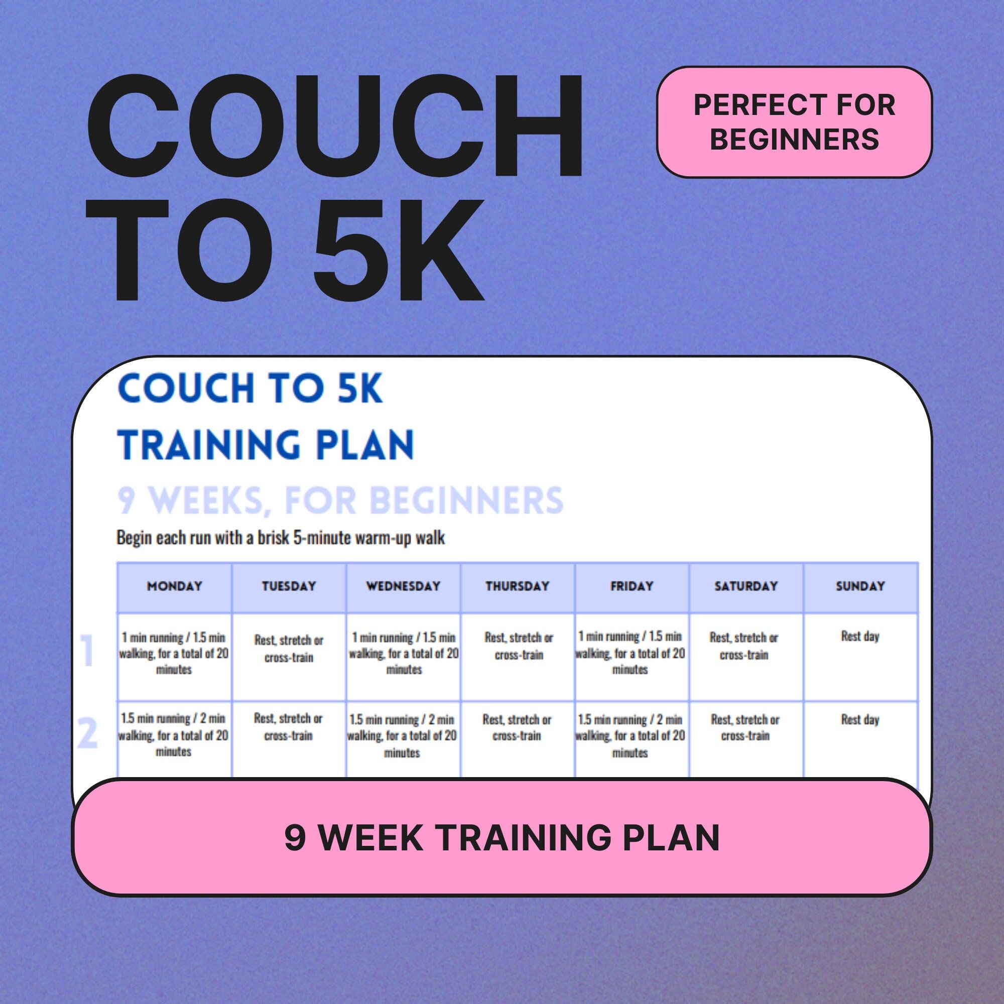 Screenshot 5k In Under 20 Minutes Couch To 5K Week Training Plan