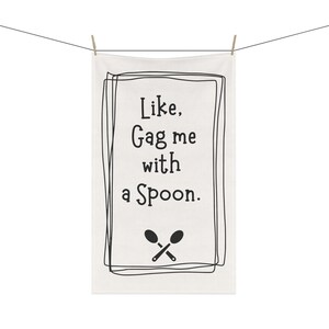 Knebel mich mit Löffel Geschirrtuch