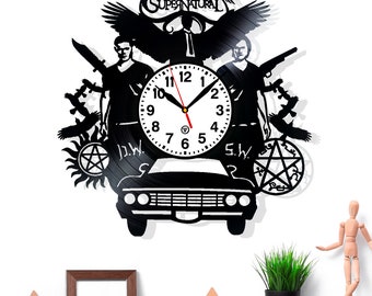 Vinyl Wall Clock - TV Series-Inspired Timepiece for Fans of the Supernatural World