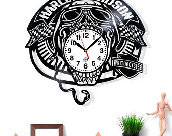 Vinyl Wall Clock - Unique Motorcycle Decor for Riders