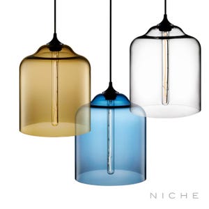 Bell Jar Pendant Light from Niche - Handblown Glass - Made in the USA