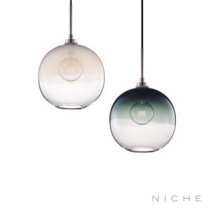 Solitaire Ombra Pendant Light from Niche - Handblown Glass - Made in the USA
