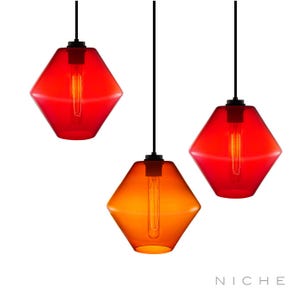 Trove Chroma Pendant Light from Niche - Handblown Glass - Made in the USA