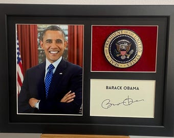 バラク・オバマ「第44代アメリカ大統領」直筆サイン入り額入り11x14