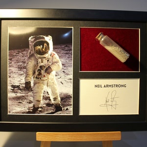NEIL ARMSTRONG AUTOGRAPH + Piece of the Moon- The Apollo 11 Mission- Space suit