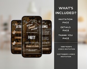 Housewarming Invitation Template, Digital House Warming Invite Video, Minimalist New Home Party Invitation, Housewarming Invitation Video