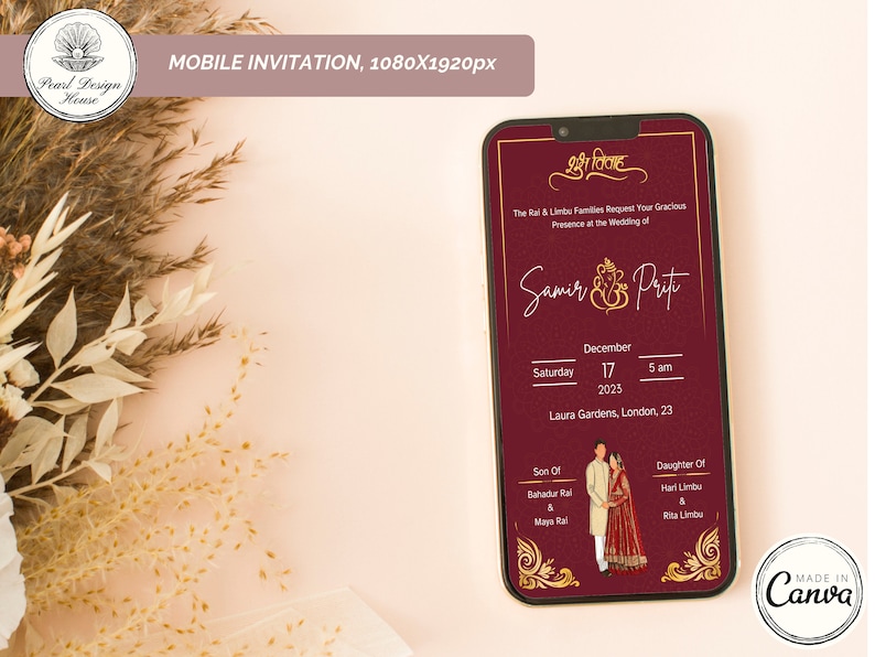 Nepali Wedding digital Invitation