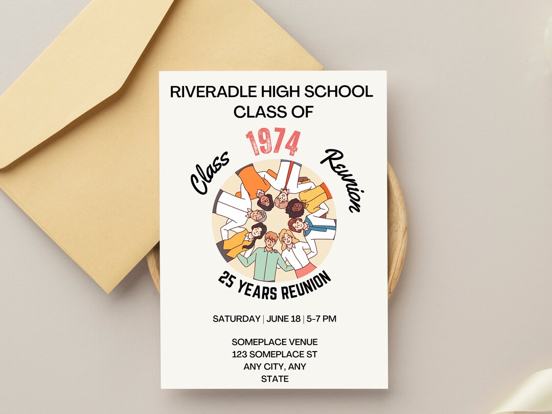 Class Reunion Invitation, Editable Class Reunion Favors , Customizable ...