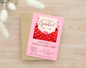 Galentine's Invite: Digital Galentine's Day Invitation