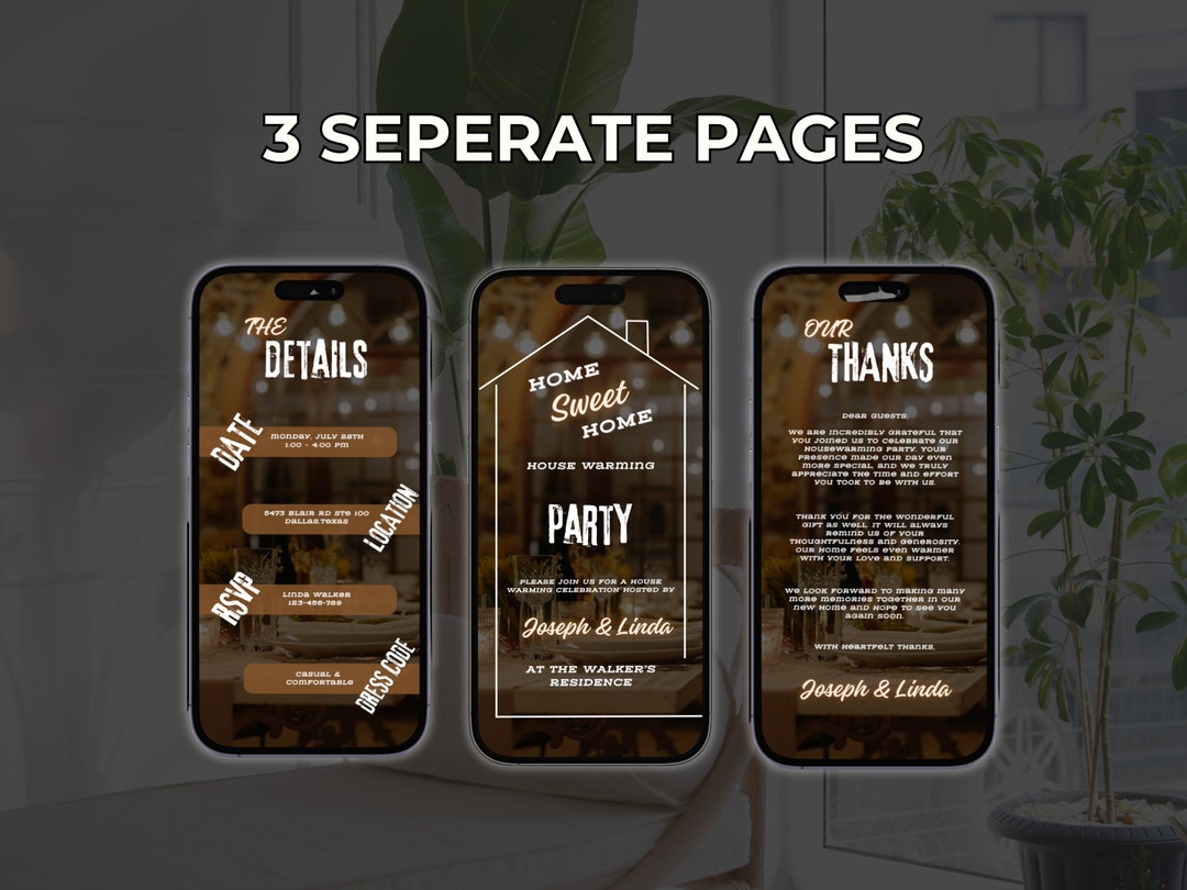 Housewarming Invitation Template, Digital House Warming Invite Video ...