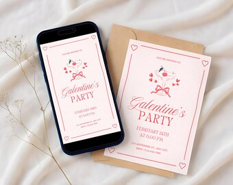 Galentines Invite: Digital Galentine's Day Invitation