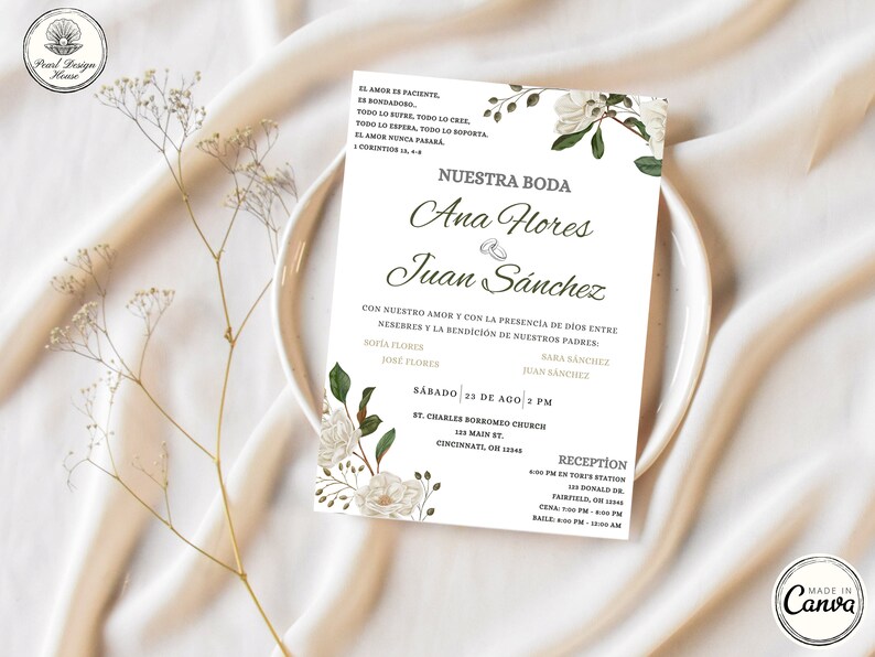 Invitaciones De Boda, Spanish Wedding Invitation, Invitación De Boda ...