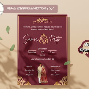 Nepali Wedding Invite