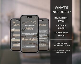 Housewarming Invitation Template, Digital House Warming Invite Video, Minimalist New Home Party Invitation, Housewarming Invitation Video