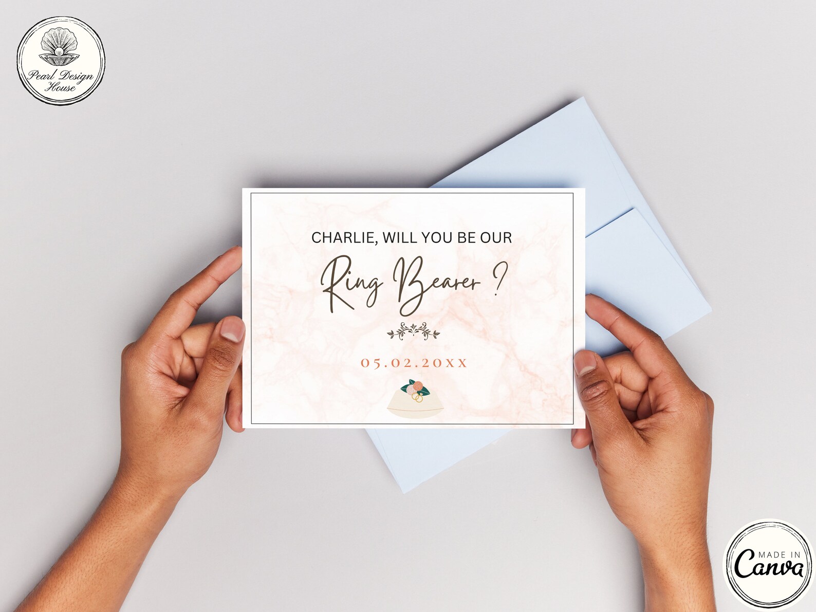 Ring Bearer Proposal Card, Digital Ring Bearer Proposal Template, Ring ...
