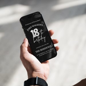 18th Birthday invitation, Editable 18th Birthday Invite Template for Man & Women, Digital 18 Birthday Party Invitation Card