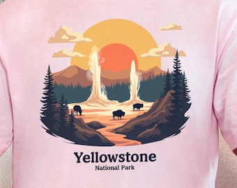 Yellowstone National Park Graphic Tee, Nature Lover Gift, Vintage National Park T Shirt, Adventure Outdoors Shirt, Unisex Top