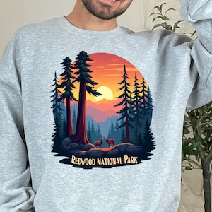 Redwood National Park T Shirt, Nature Graphic Tee, Outdoor Adventure Shirt, National Park Lovers Gift, Nature Inspired Clothing