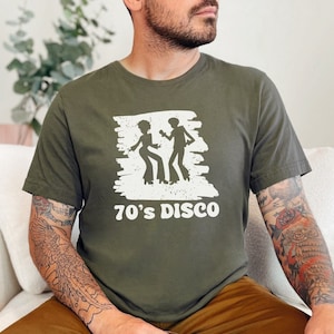 Vintage 70&#39;s Disco Fever Dance Party Retro Style T-Shirt, Unisex Fashion Casual Tee