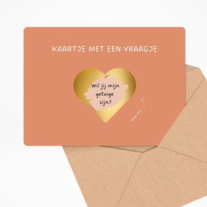 WIL JIJ mijn GETUIGE zijn? • Minimalistische kraskaart voor vragen getuige • Vraagkaart getuige • Huwelijk • Nederlands