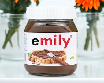 Personalized Chocolate Label Sticker Nutella Custom Decal Perfect Birthday Christmas Gift