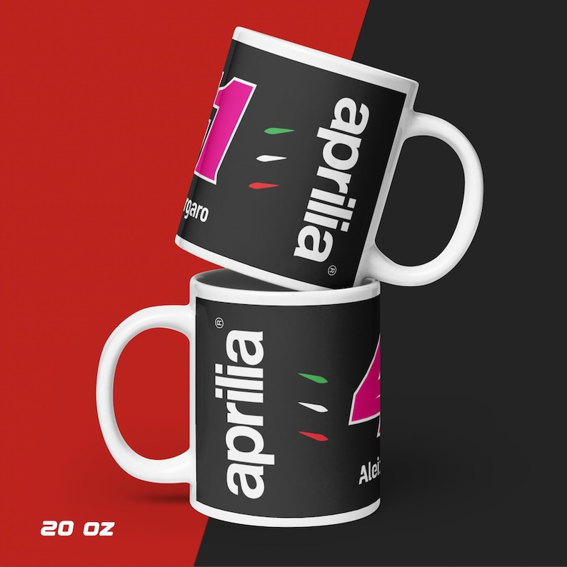 MotoGP™ Aleix Espargaró of Aprilia Racing 20 oz. Coffee or Tea Mug—Double View