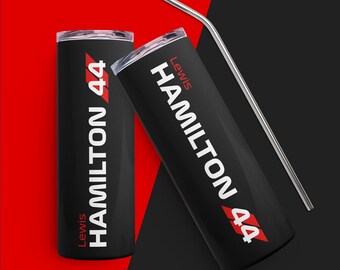 Formula 1® Lewis Hamilton of Scuderia Ferrari F1 Racing Tumbler Cup | Formula One Gifts and Ferrari Merch for Race Fans