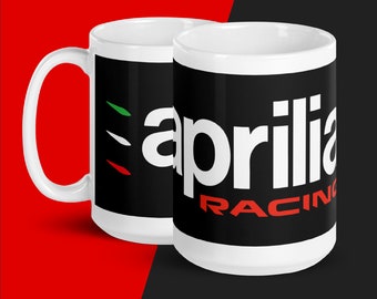 MotoGP ™ Aprilia Racing Kaffee- oder Teetasse | Motorrad Racing Merch und Geschenke für Rennfans