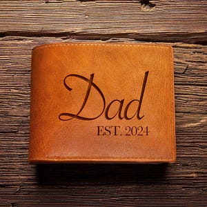 Vatertagsbrieftasche, personalisierte Brieftasche für Papa, Lederbrieftasche für Ihn, Benutzerdefinierte Brieftasche für Vater, Geschenk für Papa, Geschenk für Schwiegervater