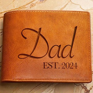 Personalisierte Leder Geldbörse für Papa, Geschenk für Vater, Vatertagsbrieftasche, Benutzerdefinierte Geldbörse für ihn, Ledergeschenk für Papa, Geschenk für ihn