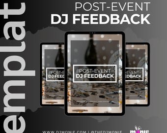 DJ Feedback Form Template: Editable Client Review, Testimonial (Instant Download)