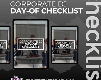 Corporate DJ Day-Of Checklist | DJ Business Templates | Instant Download
