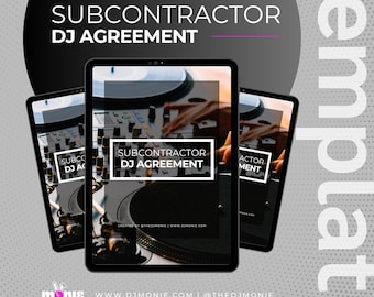 DJ Subcontractor Agreement Template: Editable DJ Contract (Instant Download)