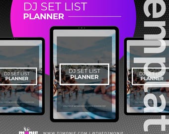 DJ Set List Planner | Event Music Planning | Tracklist Organizer | DJ Business Templates | Instant Download