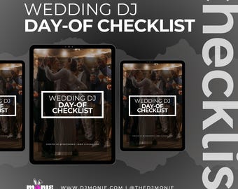 Wedding DJ Day-Of Checklist | DJ Business Templates | Instant Download