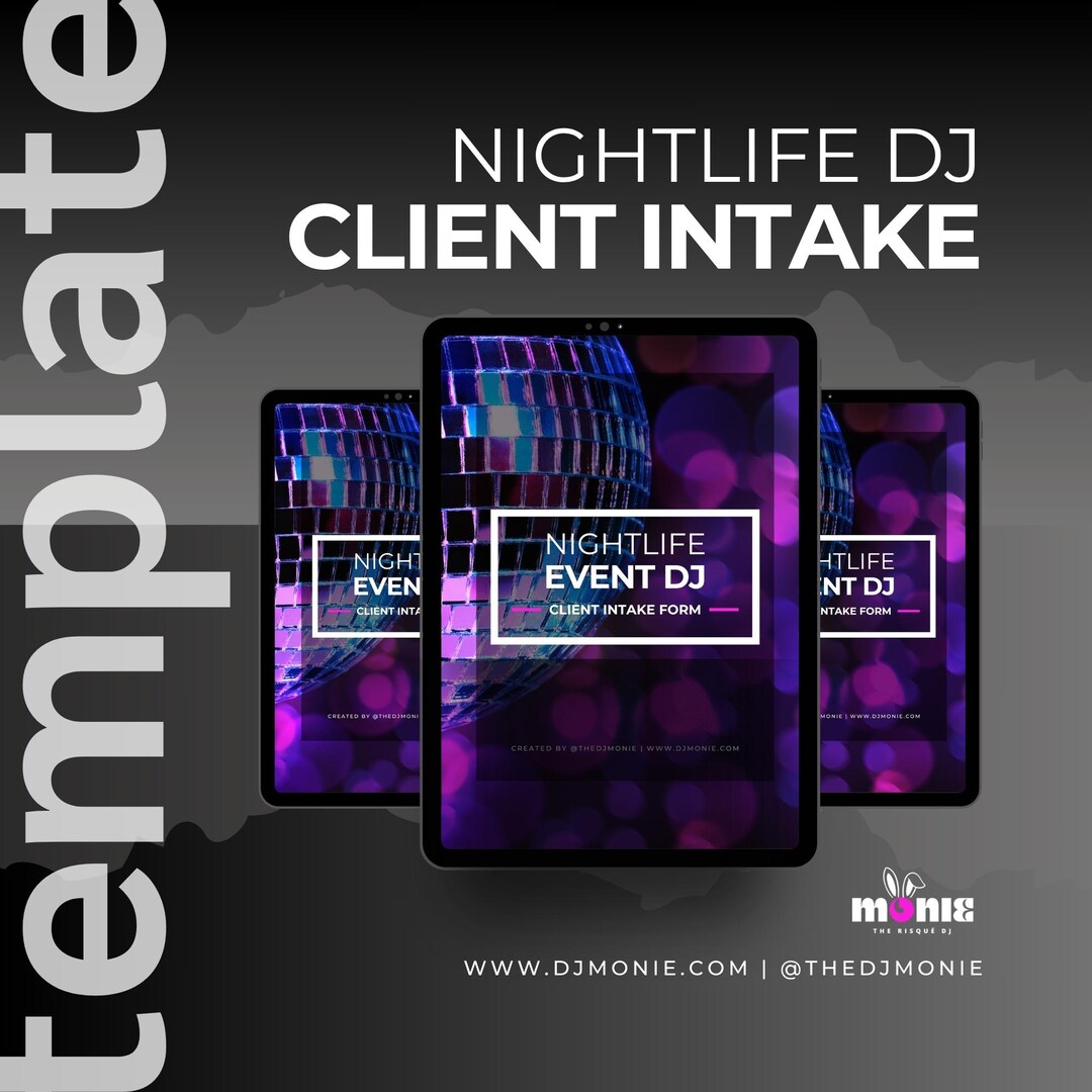 DJ Client Intake Form: Nightlife Venue Bookings (google Template, Canva ...
