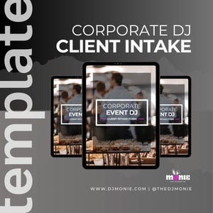 Corporate DJ Client Intake Form (Google Template) | DJ Business Tools | Instant Download